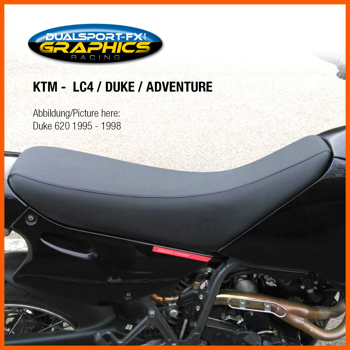 KTM LC4 / DUKE II / ADVENTURE Seat Cover Sitzbezug • DualsportFX