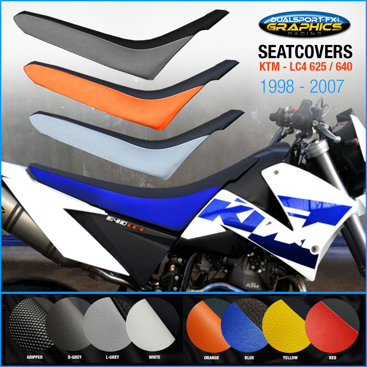 KTM LC4 625 / 640 Seat Cover, Sitzbezug • DualsportFX