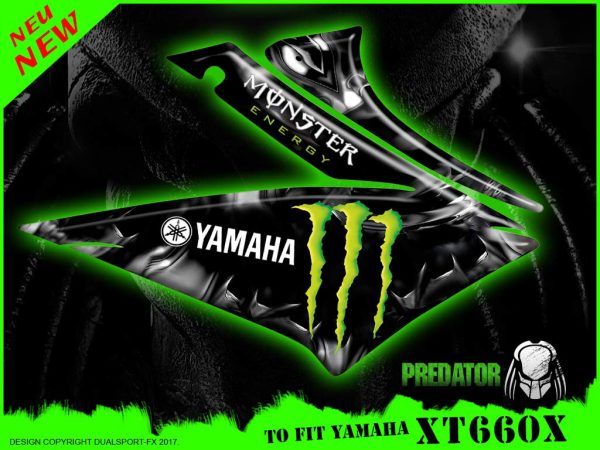 Monster Energy Decal Set, Predator, Replica Set, Dualsport FX